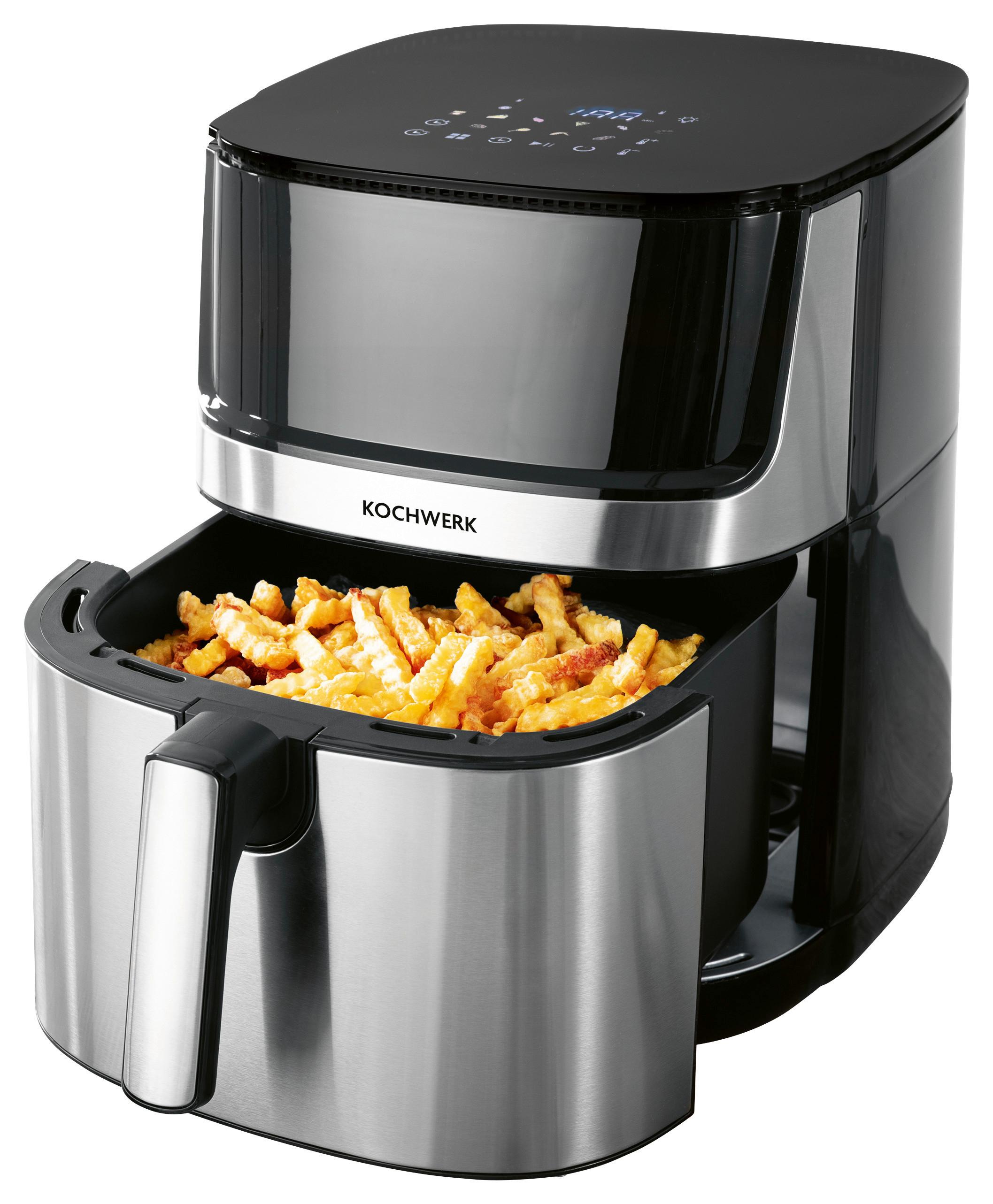 Heißluftfritteuse 14829 - Edelstahlfarben/Schwarz, Basics, Kunststoff/Metall (28,8/36,8/34,8cm)