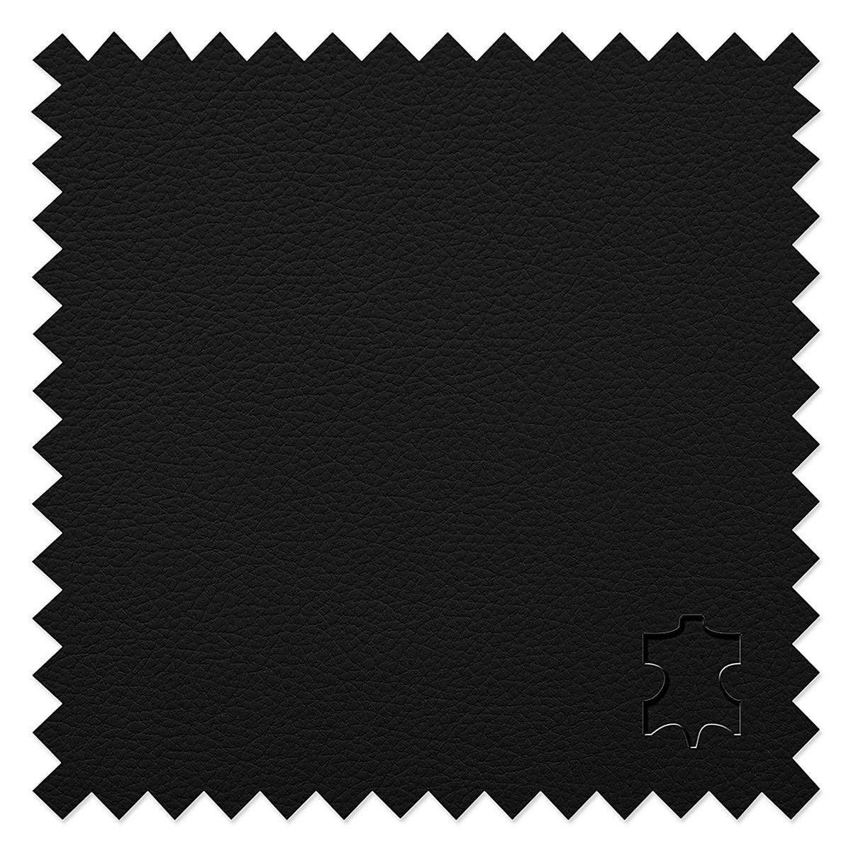 Schlafsofa Oslo Schwarz B: 205 cm - Schwarz, Design, Leder (205/92/85cm) - Livetastic