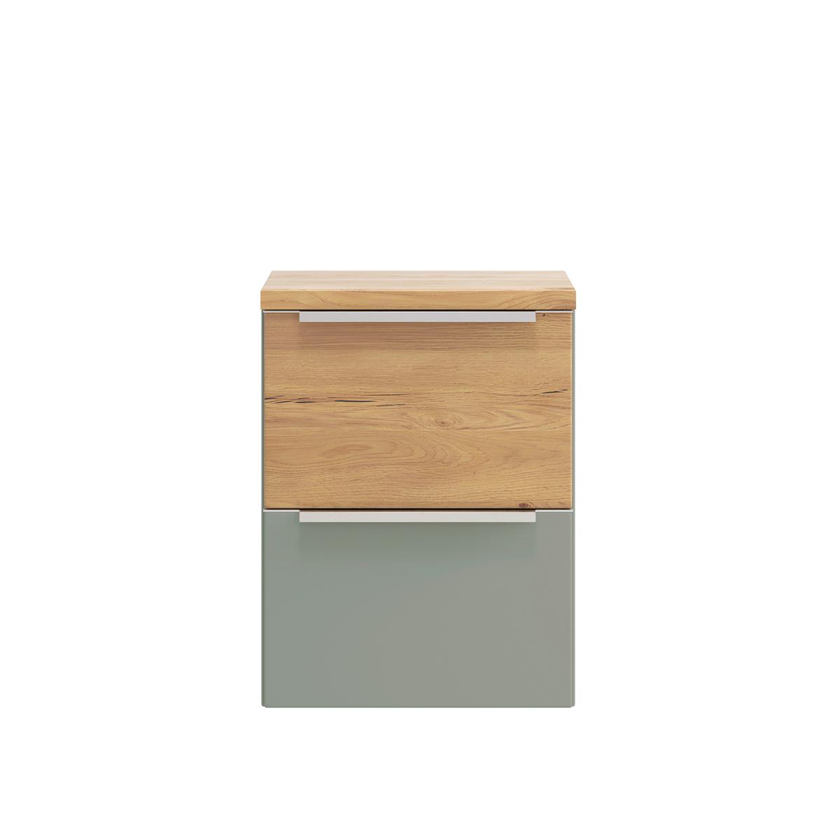 Unterschrank Verona Schilfgrün/Wildeiche B: 40cm - Schilfgrün/Wildeiche, Trend, Holzwerkstoff (40/54/35cm) - Held