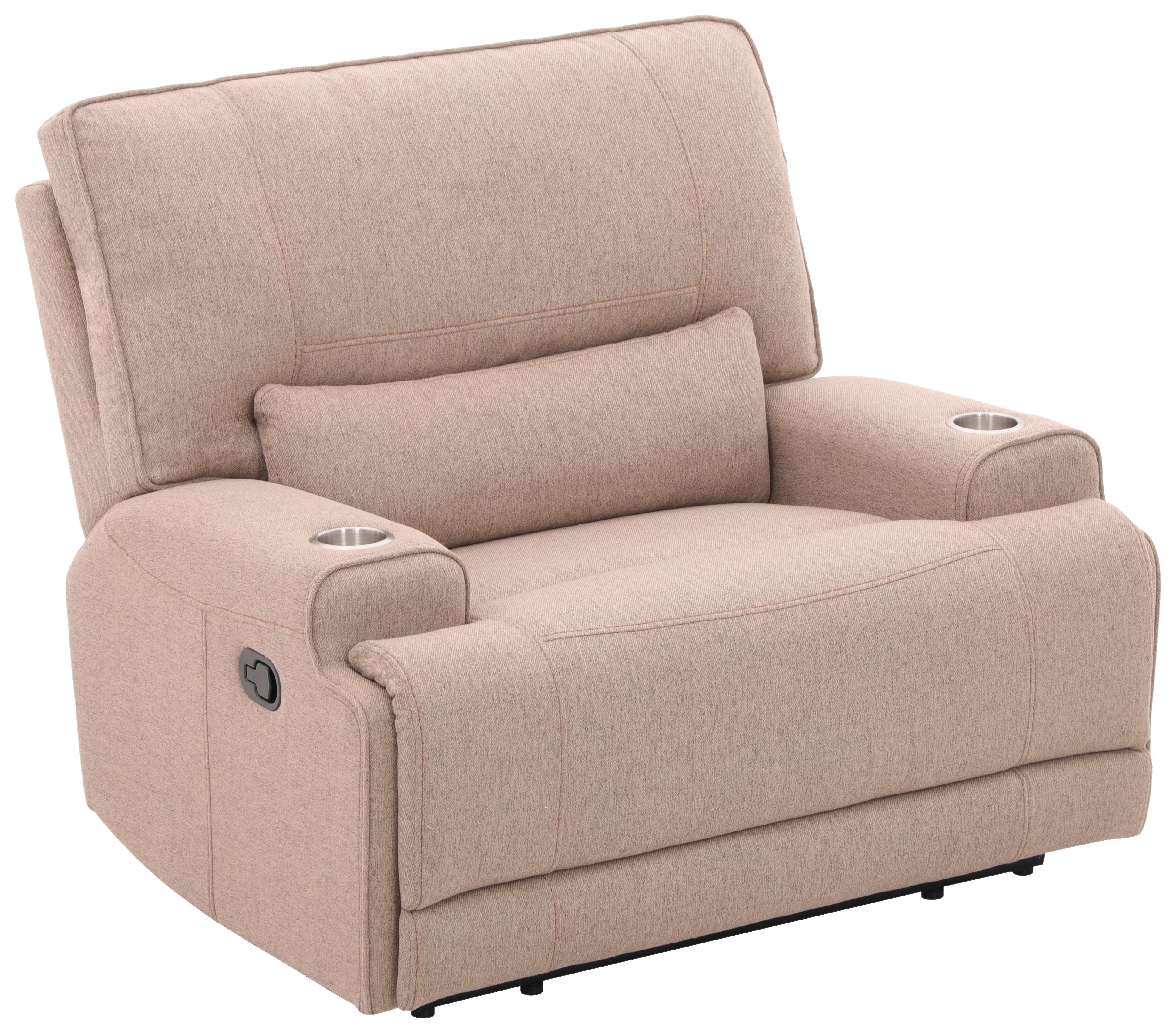 Relaxsessel Texas Mokka B: 122 Cm - Schwarz/Mokka, Basics, Holz/Textil (122/106/102cm) - MID.YOU
