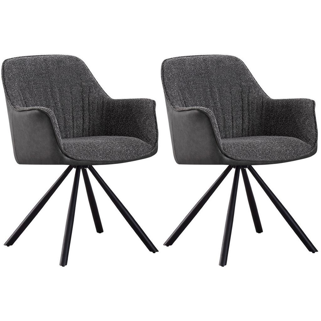 Armlehnstuhl - 2er Set Serena Drehbare Sitzfläche