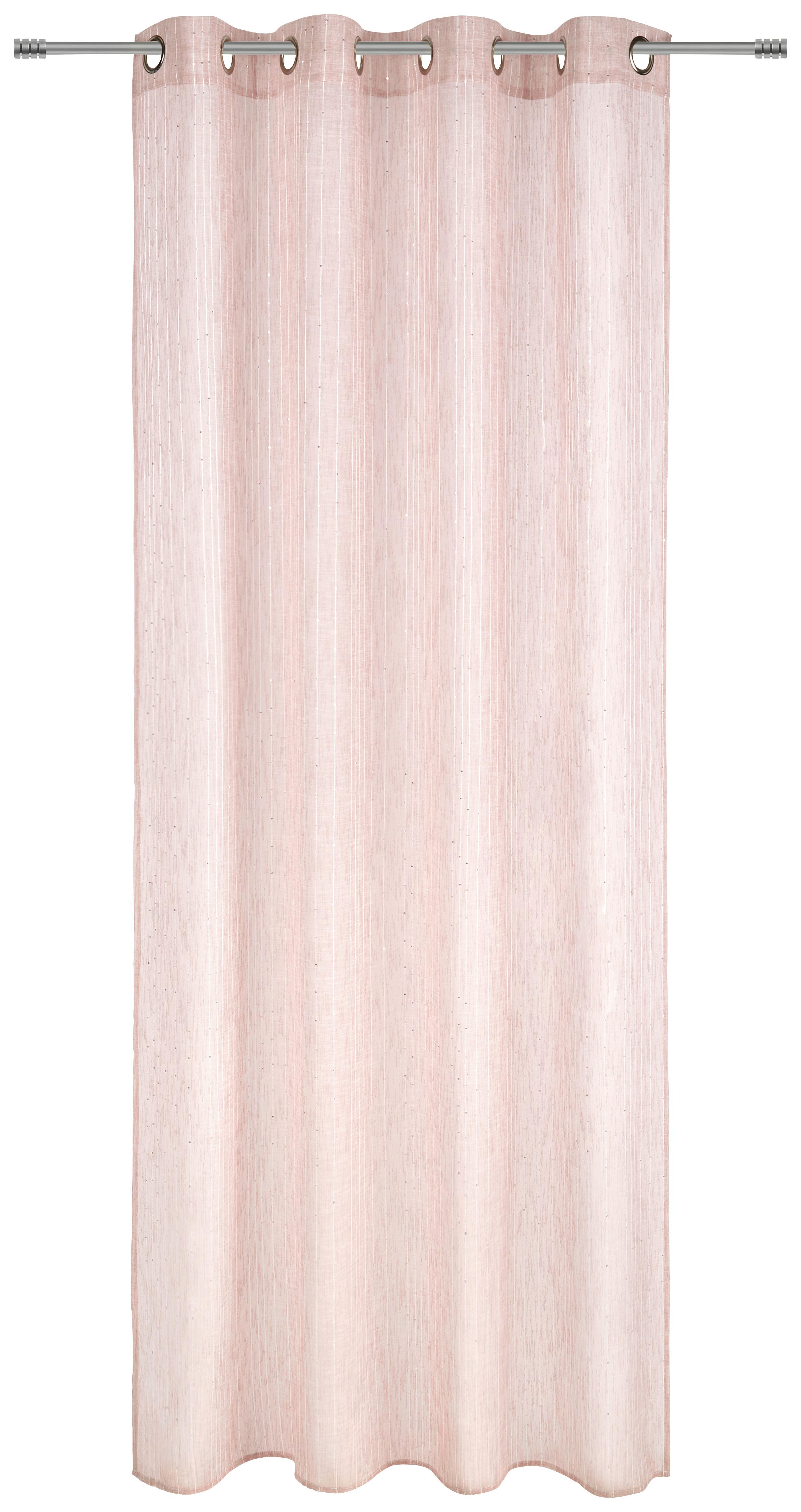 Készfüggöny Larissa - Rózsaszín, modern, Textil (140/245cm) - Luca Bessoni