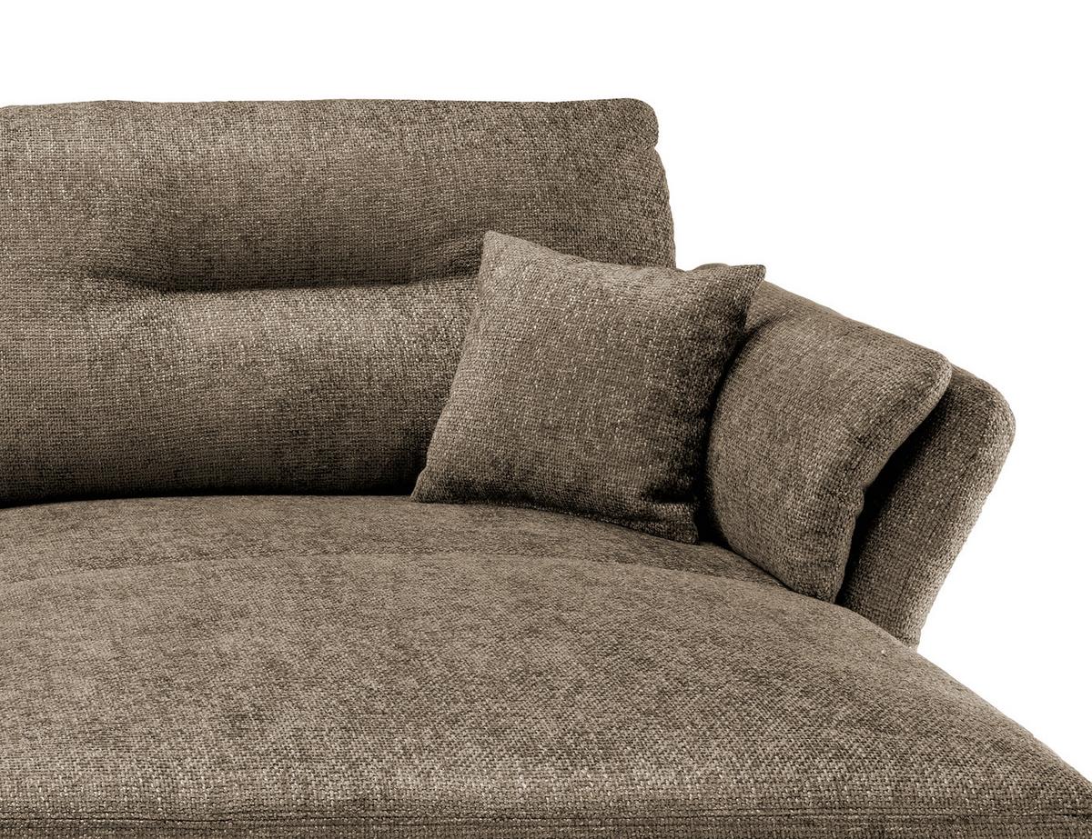 Ecksofa Piatelli Cappuccino S: 269x172 cm - Schwarz/Cappuccino, MODERN, Textil (269/172cm) - MID.YOU