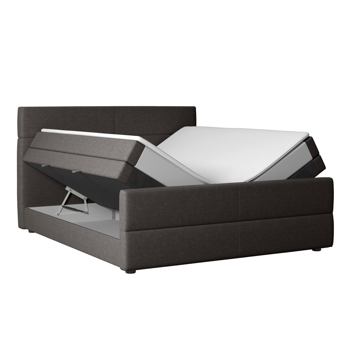 Boxspringbett Verona 180x200 Cm Anthrazit - Anthrazit, MODERN, Holz/Kunststoff (180/200cm) - MID.YOU