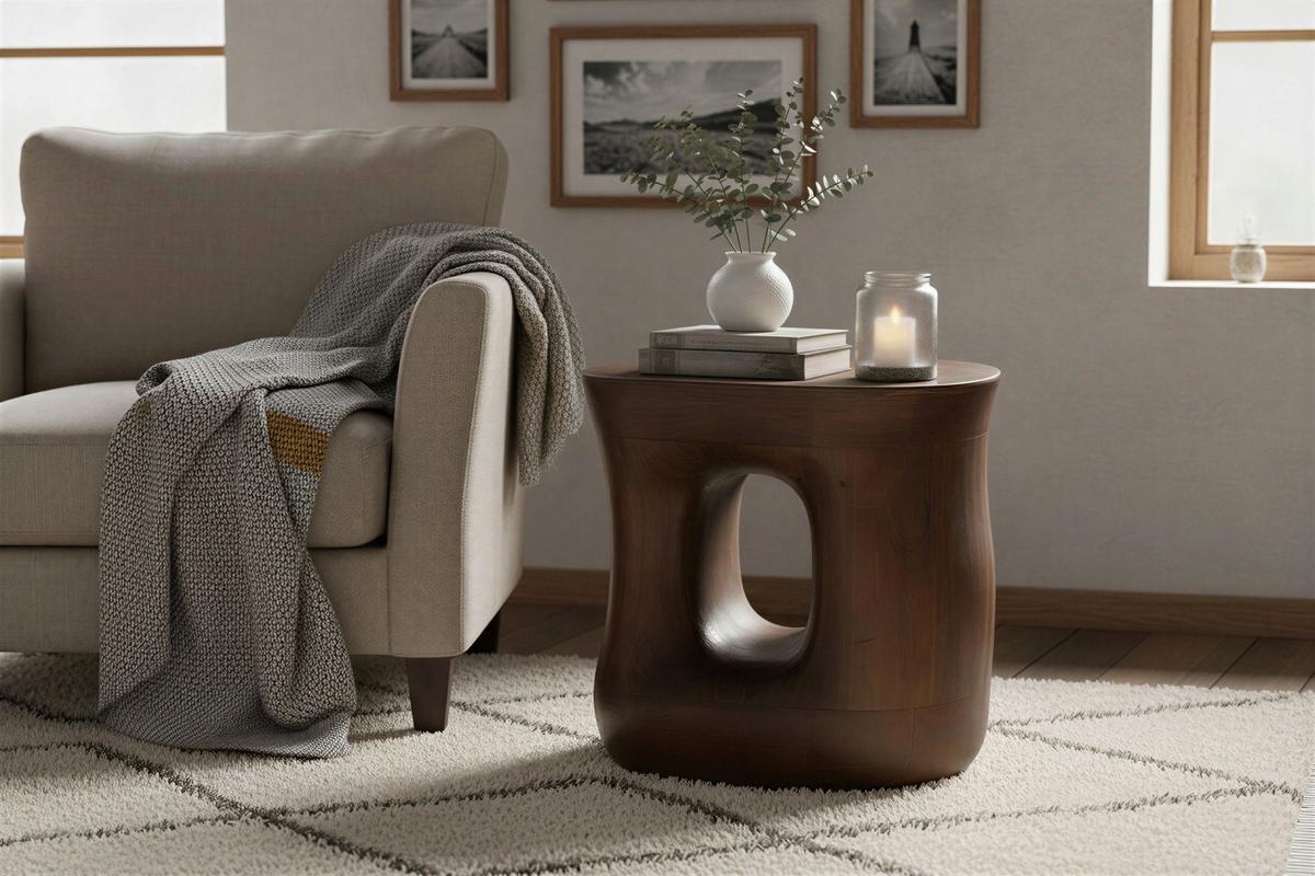 Beistelltisch Braun B: 40 cm - Braun, Design, Holz (40/41/36cm) - MID.YOU