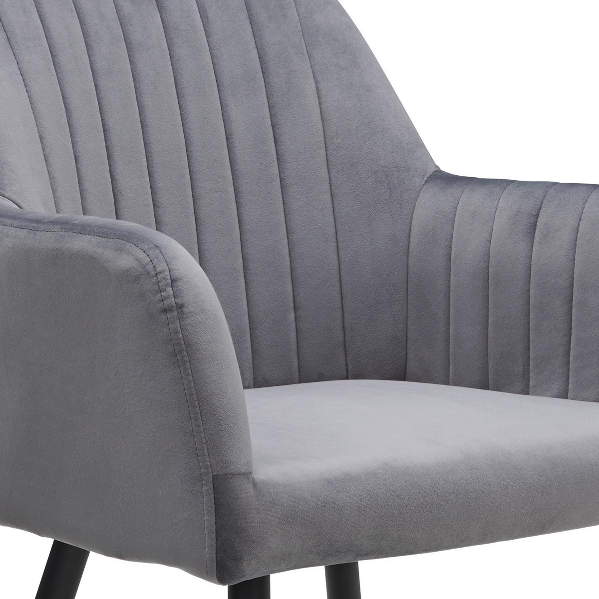 Armlehnstuhl Tommy Blau/Schwarz Gepolstert - Blau/Schwarz, MODERN, Textil/Metall (62/86/64cm) - MID.YOU