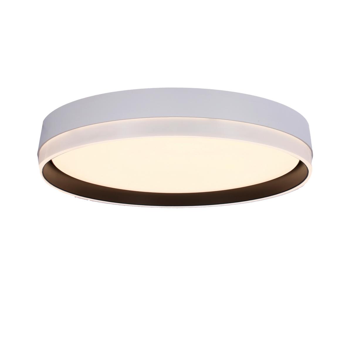 LED-Deckenleuchte 13-11305 Florida - Schwarz/Weiß, KONVENTIONELL, Kunststoff/Metall (40/40/7.5cm)