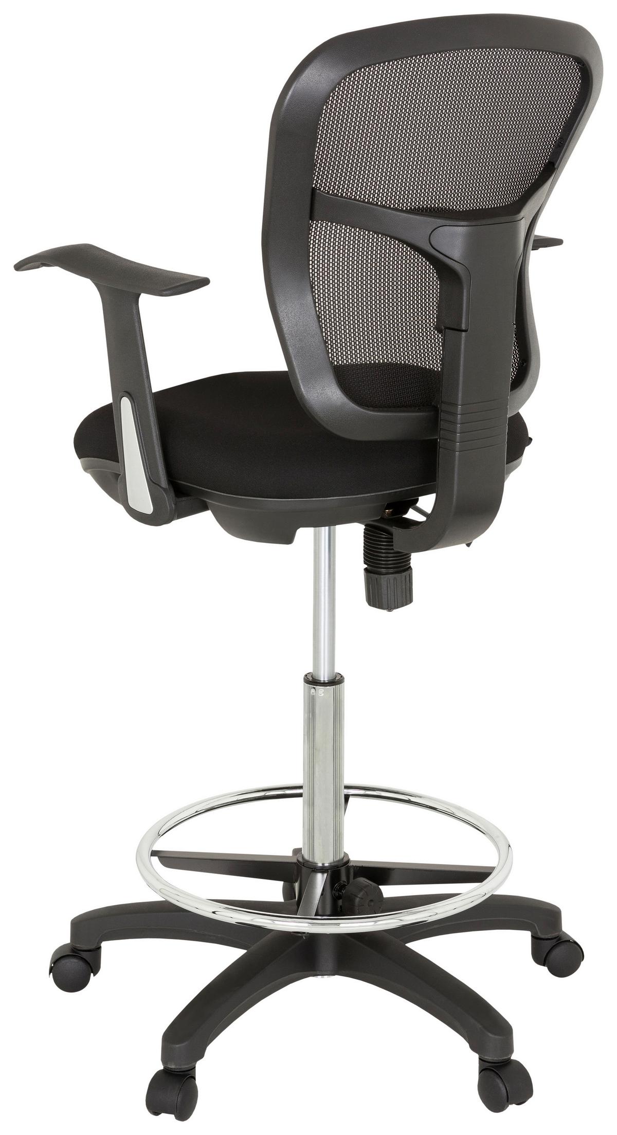 Bürostuhl Top Work 108 Schwarz Bis 120 Kg - Schwarz, Basics, Kunststoff/Textil (62/115/55cm) - MID.YOU