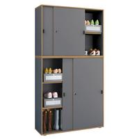 Schuhschrank Salia Anthrazit/Honigeiche B: 100 cm - Honigeiche/Anthrazit, Design, Holzwerkstoff (100/183/37cm) - MID.YOU