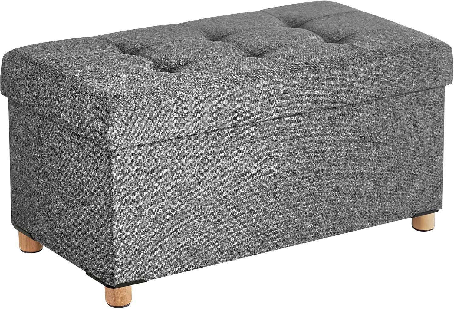 Sitzbox Grau B: 76 Cm - Grau, Basics, Holzwerkstoff/Textil (76/40/38cm)