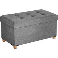 Sitzbox Grau B: 76 cm - Grau, Basics, Holzwerkstoff/Textil (76/40/38cm)