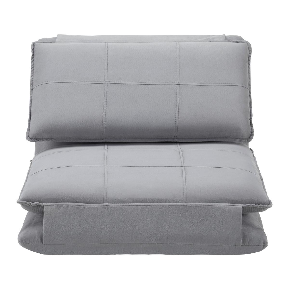 Rozkladacie kreslo ENI, sivá - čierna/sivá, Modern, kov/textil (73/56/72cm) - Bessagi Home