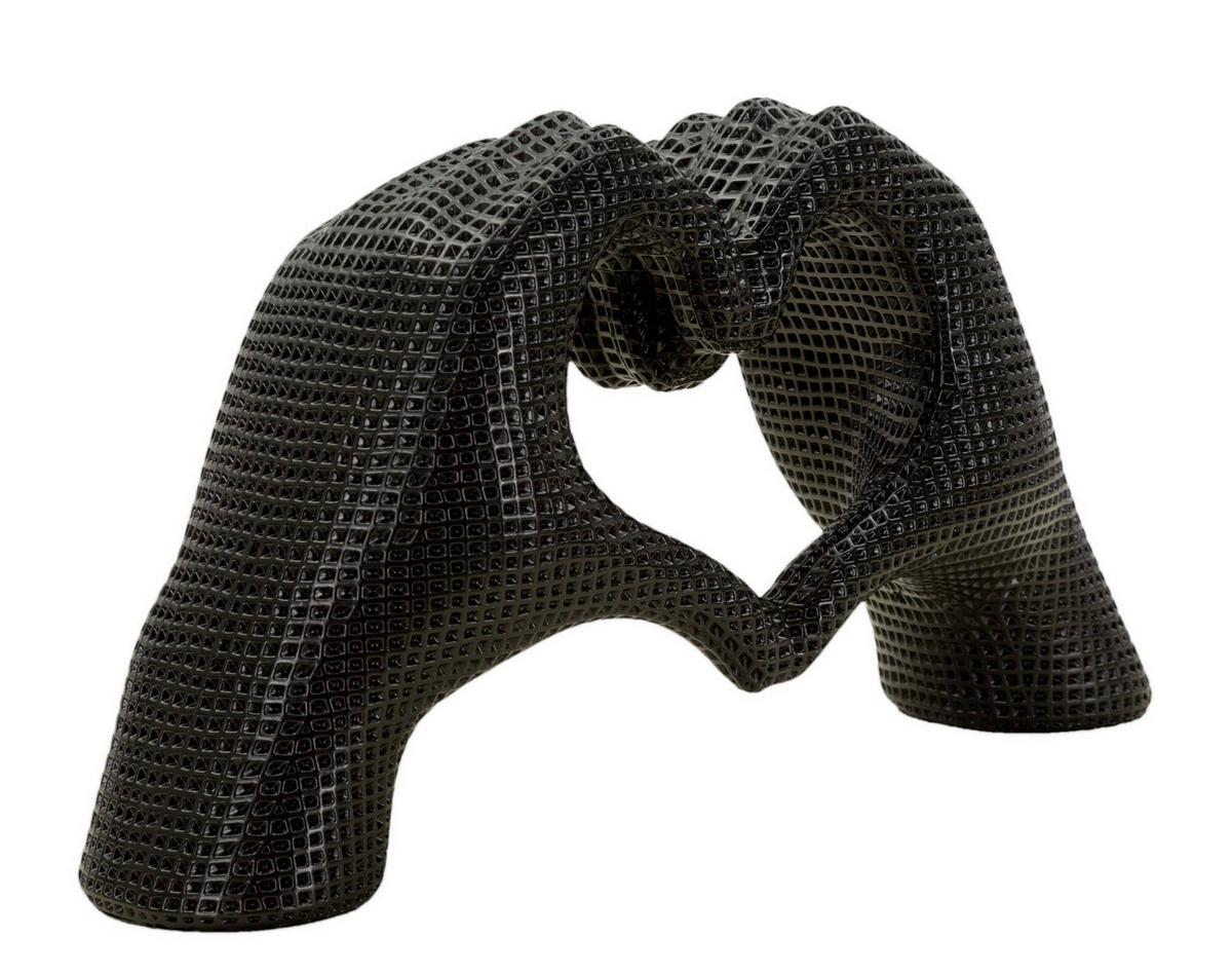 Skulptur Kunststoff, Schwarz - Basics, Kunststoff (25/13.5/7.5cm)