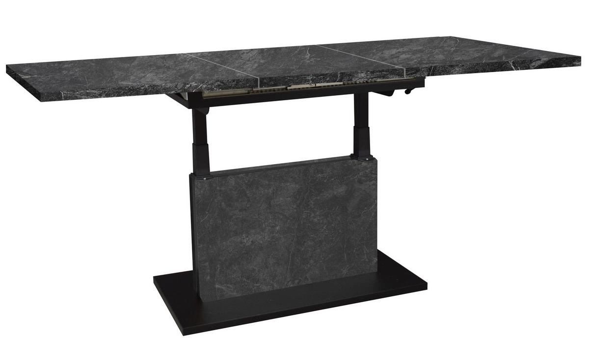 Couchtisch Lift Graphitfarben/Schwarz B: 120cm - Schwarz/Graphitfarben, Design, Holzwerkstoff/Metall (120-160/70/56-75cm) - MID.YOU