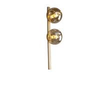 Wandleuchte 9110-Ap2 Go - Goldfarben/Bernsteinfarben, Design, Glas/Metall (60/14/16,5cm)