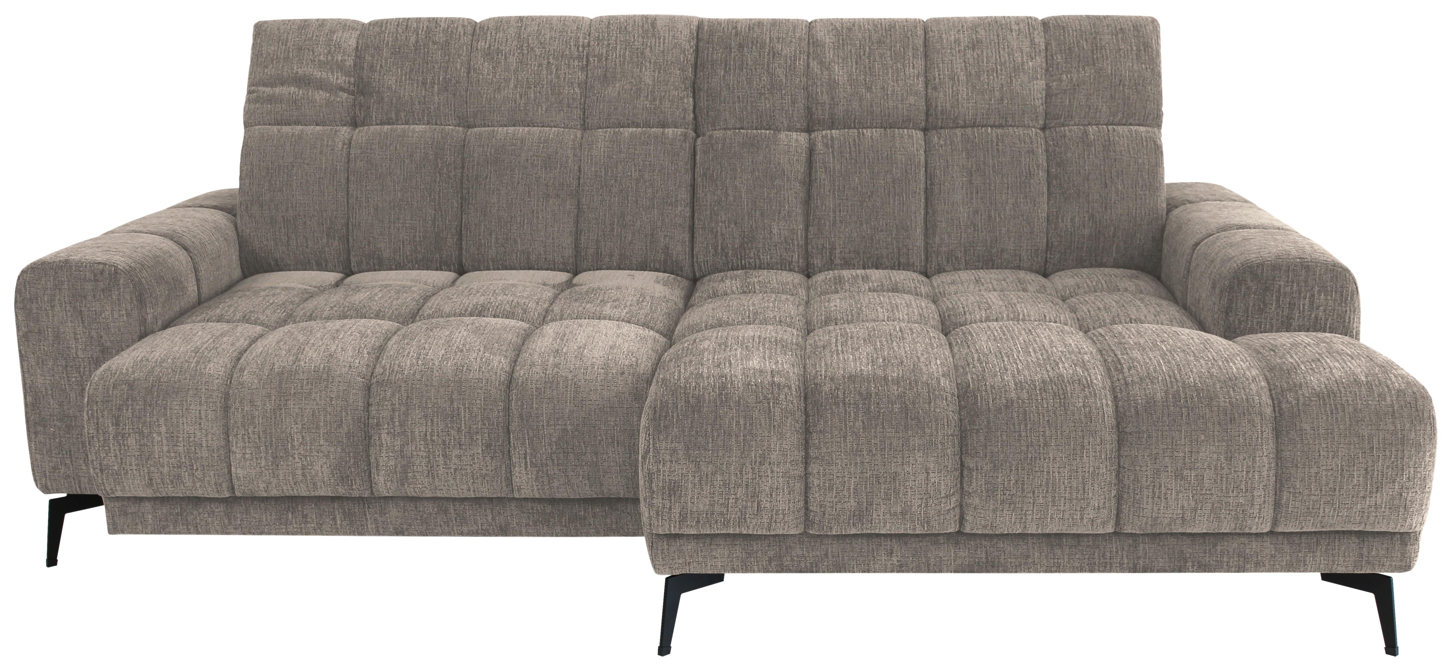 Rohová sedačka LAYA, pravá, šedohnědá žinylka KANSAS - hořčicově žlutá/šedohnědá, Moderní, textil (250/155cm) - Premium Living