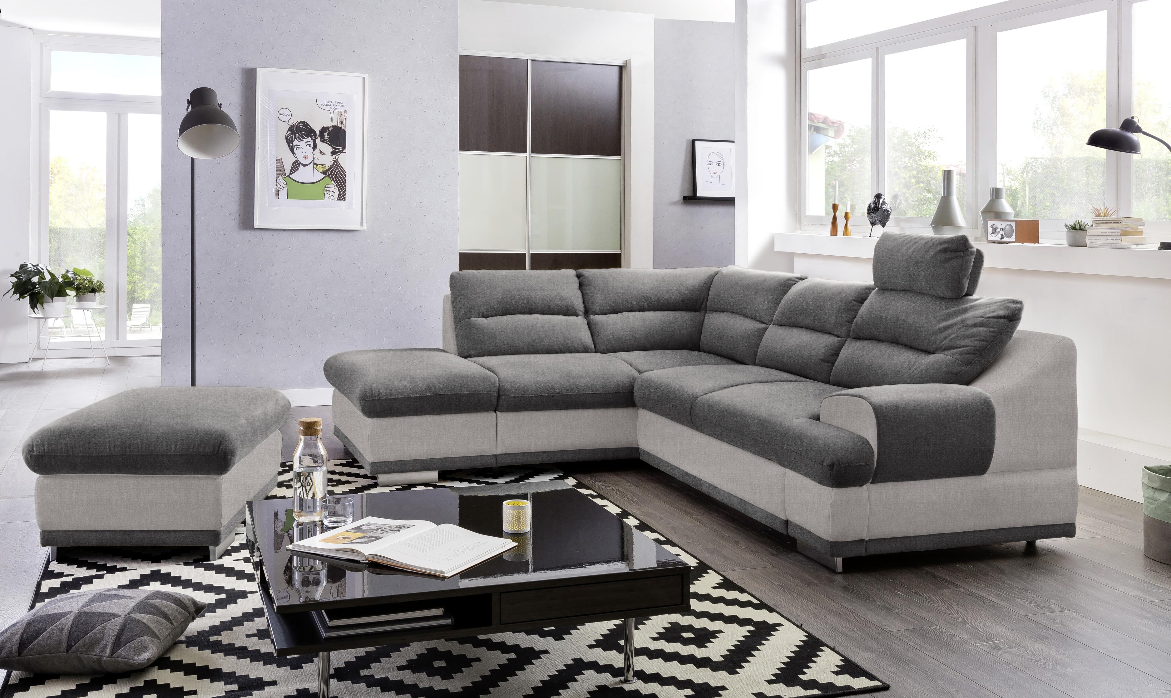Ecksofa Mit Schlaffunktion & Bettkasten Seaside Anthrazit