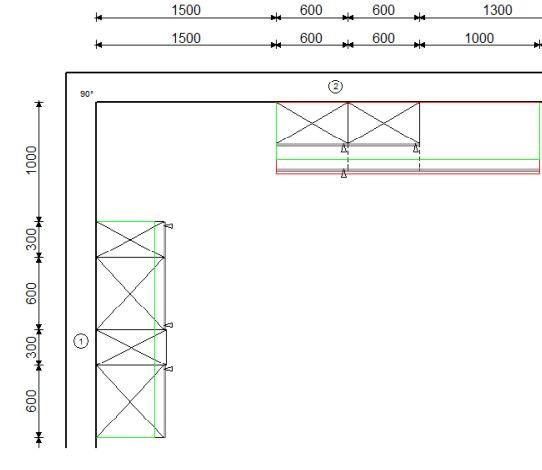 Plánovatelná kuchýň LAS VEGAS rozměr 180+200 cm - Vertico