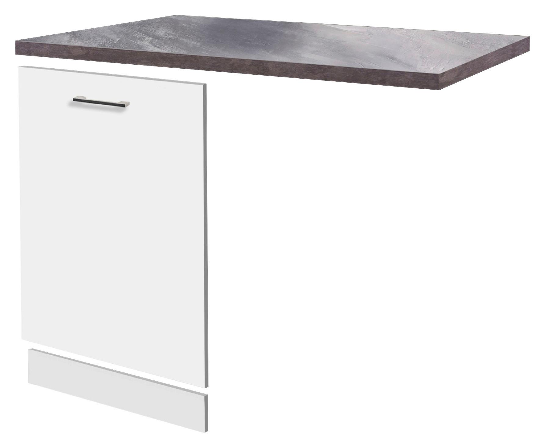 Geschirrspülblende Lucca Graubraun/weiß B: 110 Cm - Graubraun/Weiß, KONVENTIONELL, Holzwerkstoff (110/85/60cm) - FlexWell