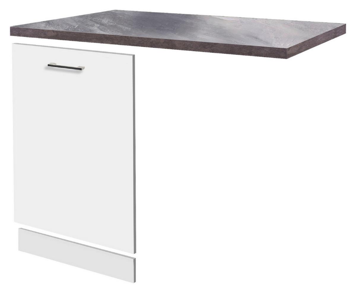Geschirrspülblende Lucca Graubraun/Weiß B: 110 cm - Graubraun/Weiß, KONVENTIONELL, Holzwerkstoff (110/85/60cm) - FlexWell