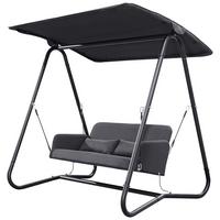 Hollywoodschaukel Mit Sonnendach Sun Acamp 2 Pers. - Anthrazit, Basics, Textil/Metall (190/142/177cm) - Acamp