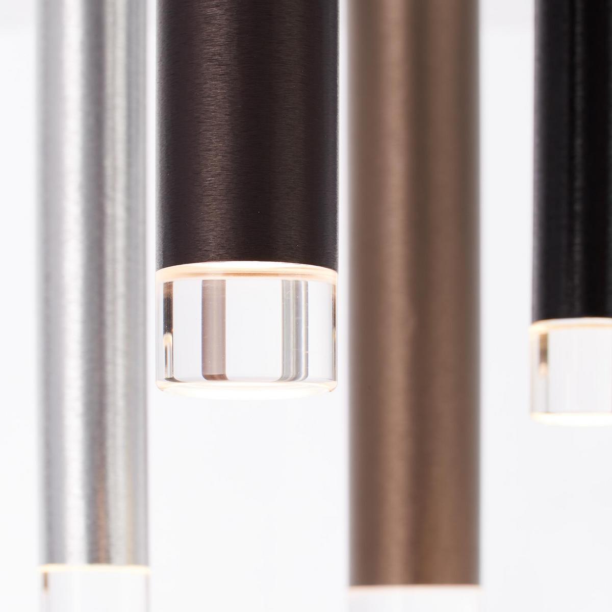 LED-Deckenleuchte G93765/20 Cembalo - Schwarz/Alufarben, Trend, Kunststoff/Metall (30/21,5cm) - Brilliant