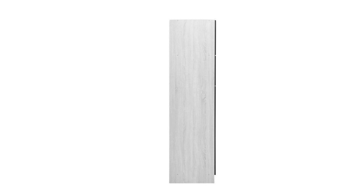 Küchenzeile Economy mit Geräten 310 cm Schwarz/Eiche Dekor - Eichefarben/Schwarz, Basics, Holzwerkstoff (310cm) - Respekta