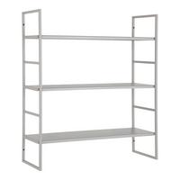 Wandregal Beja Grau B: 48 Cm - Grau, Design, Metall (48/55/17cm)