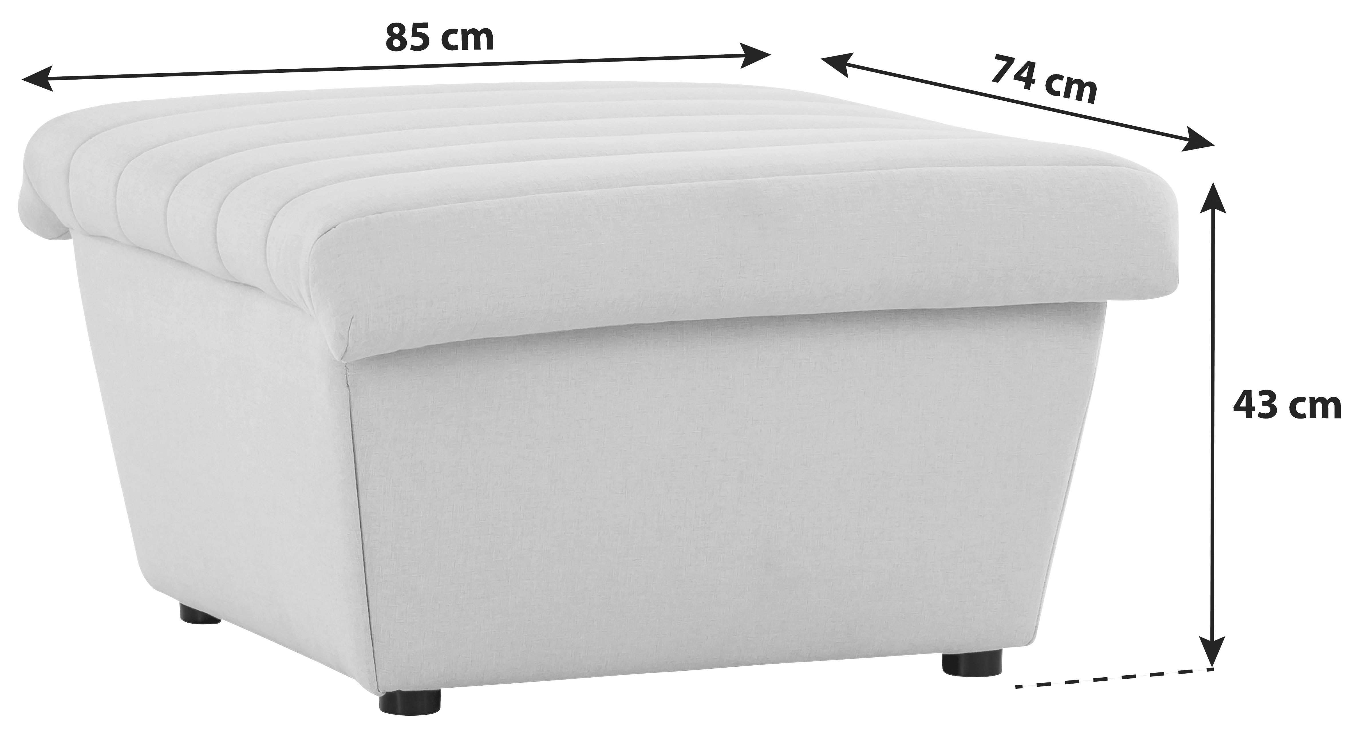 Hocker Looks Viii - Senfgelb/Schwarz, Design, Textil (74/43/85cm) - LOOKS by W.Joop
