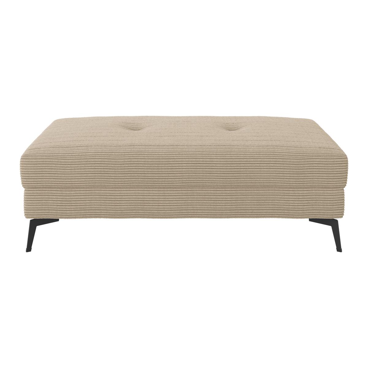 Taburet ZERO, světle šedá / béžová - světle šedá/béžová, Trend, textil (140/80cm)