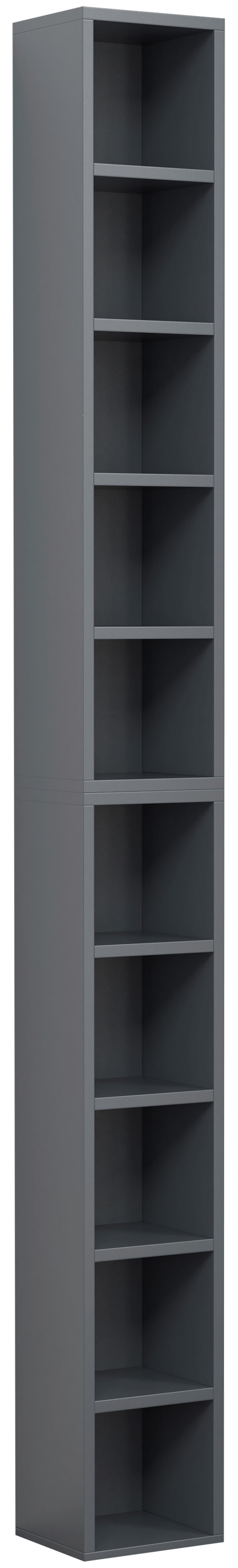 CD-Regal Megosa Anthrazit B: 40 cm - Anthrazit, Design, Holzwerkstoff (40/94/17cm) - MID.YOU