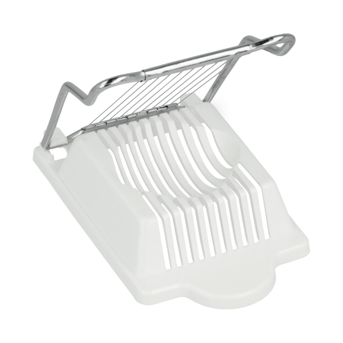 Eierschneider Marbert BxHxT: ca. 9,5x16x2,8 cm - Edelstahlfarben/Weiß, Basics, Kunststoff/Metall (9,5/16/2,8cm) - Metaltex