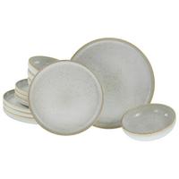 Tafelservice Uno Vintage 12--Teilig., Grauweiß - Grauweiß, Basics, Keramik - Creatable