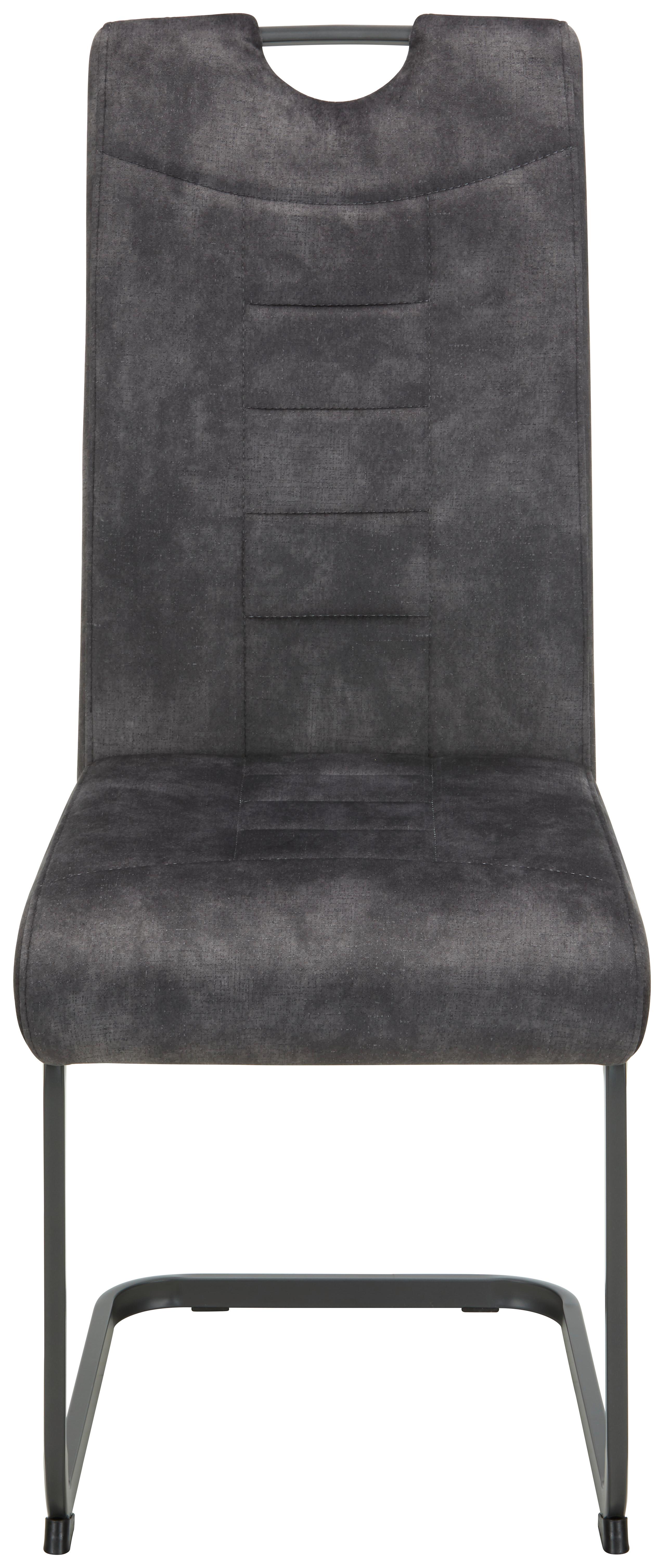 Houpací židle Ruby 2, antracitová - šedá/antracitová, Moderní, kov/textil (43/100/58cm) - Mömax