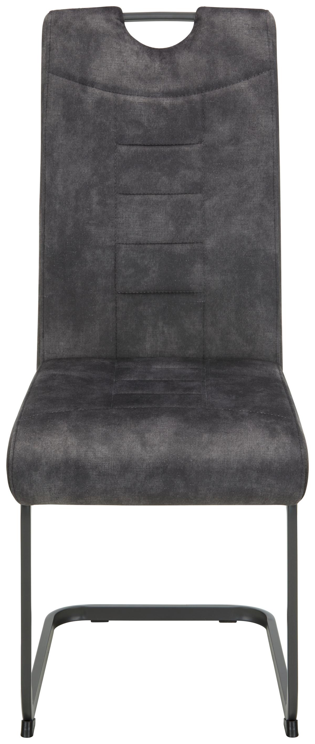 Houpací židle Ruby 2, antracitová - šedá/antracitová, Moderní, kov/textil (43/100/58cm) - Mömax