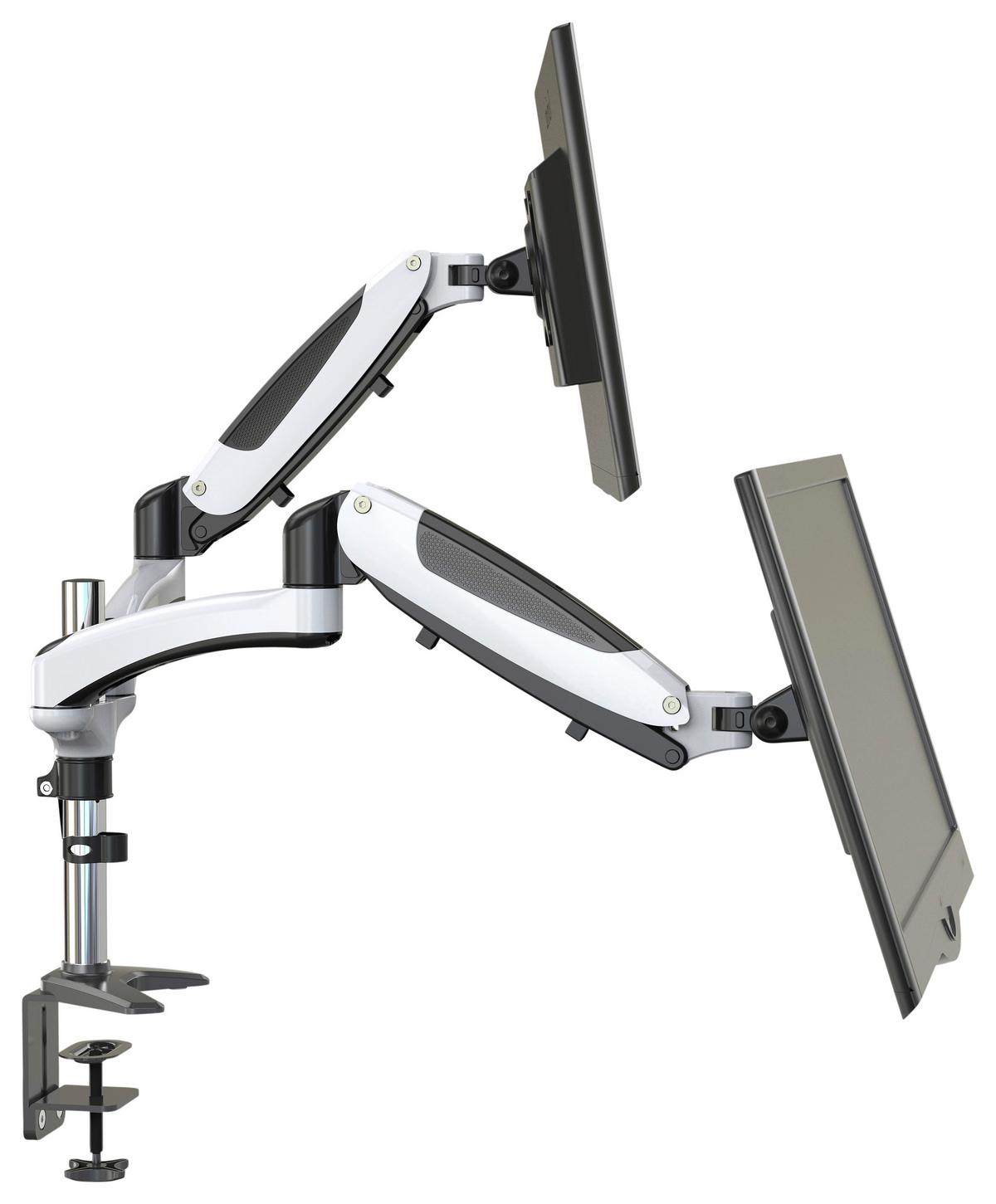 Monitor-halterung Vm-Mg2 - Schwarz/Weiß, Basics, Metall (66/34/32cm) - MID.YOU