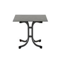 Gartentisch Klappbar Metall/ Kunststoff/holz L 80 Cm - Anthrazit, KONVENTIONELL, Holzwerkstoff/Kunststoff (80/80/71cm) - Siena Garden