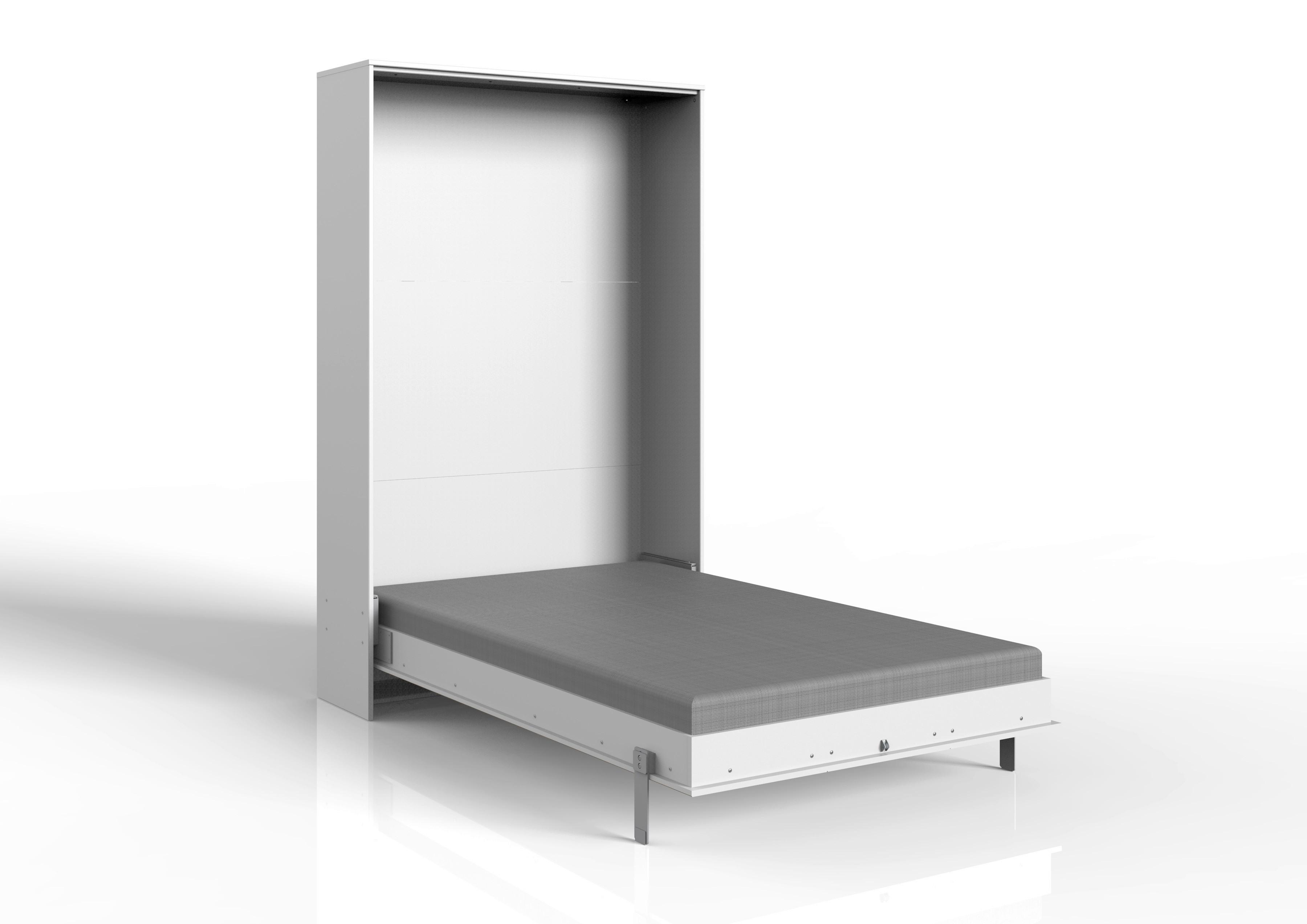 Vyklápacia posteľ JUIST vertikálna 120x200cm - biela, Modern, kompozitné drevo (120/200cm)