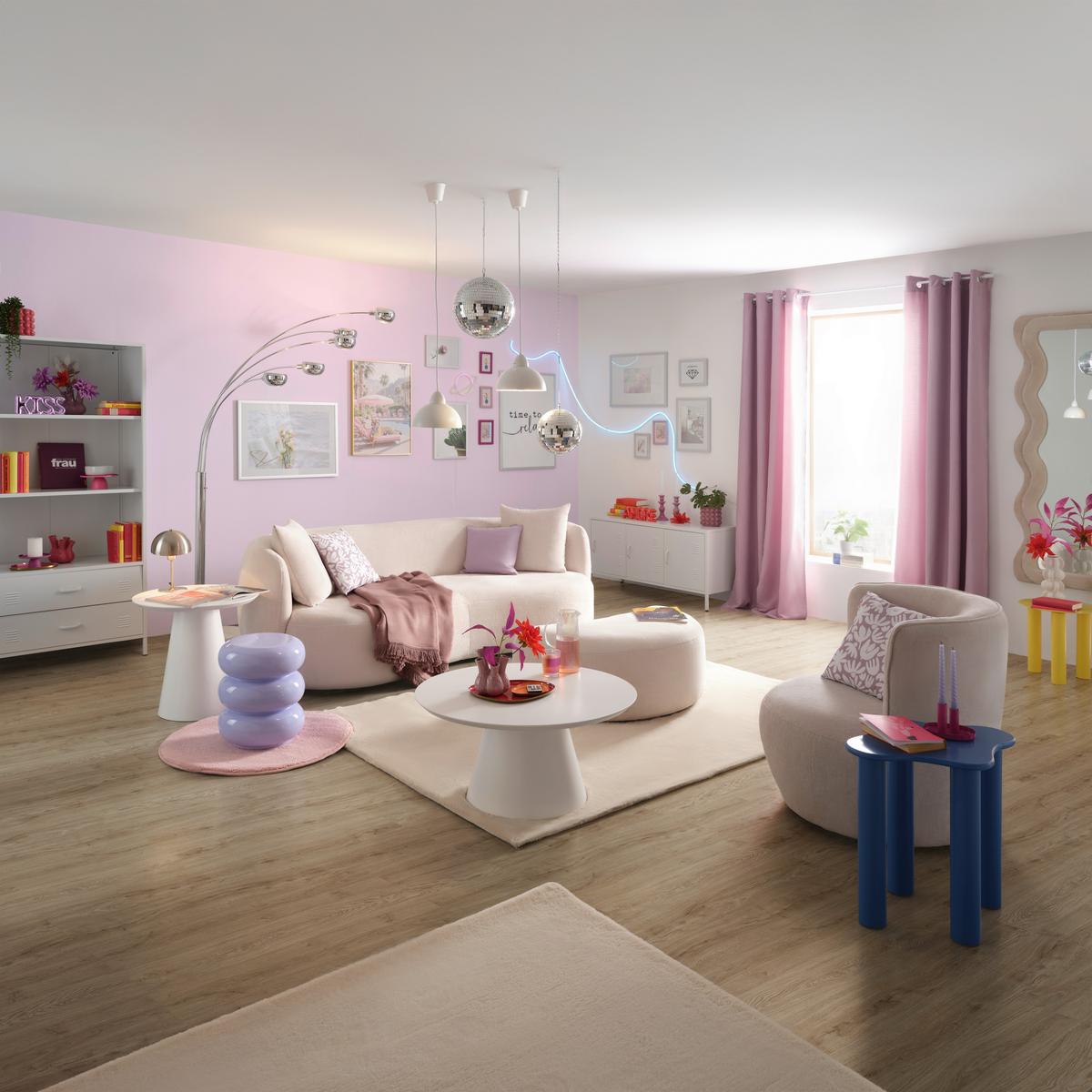 DEKORAČNÍ POLŠTÁŘ BETTY - bílá/světle fialová, Konvenční, textil (40/40cm) - Mömax