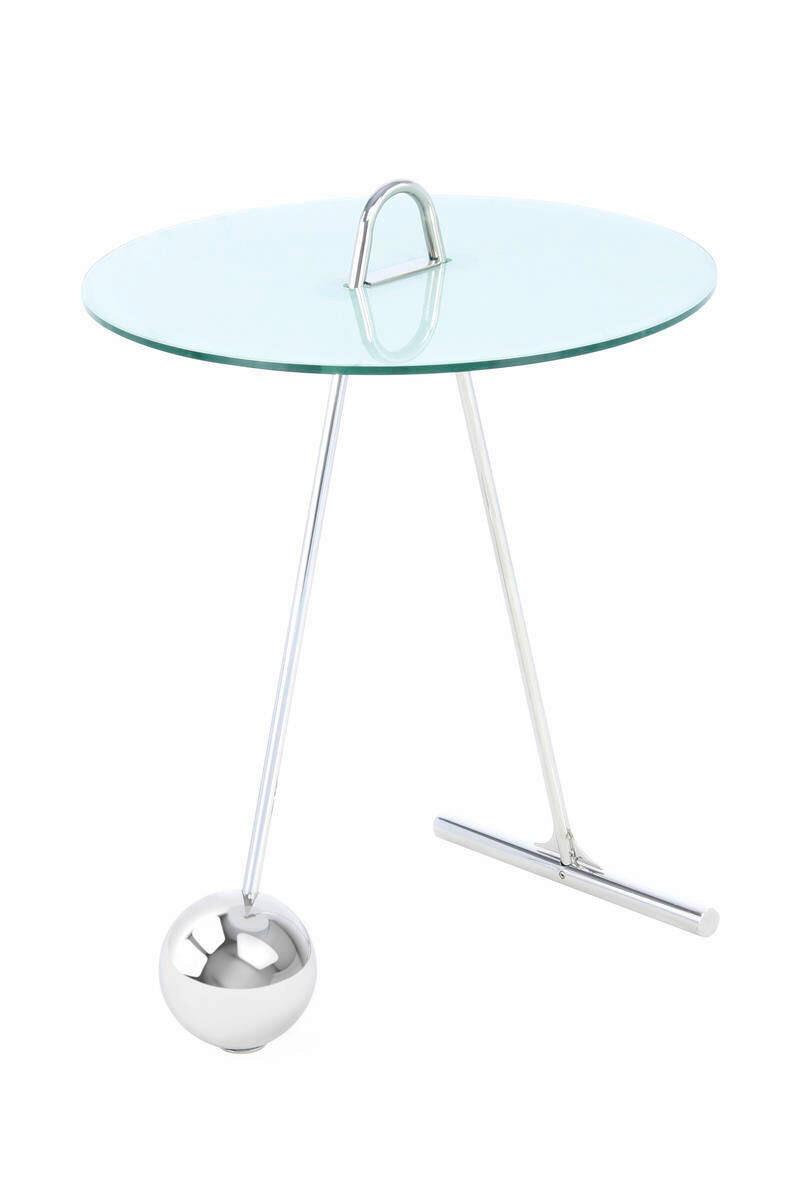 Beistelltisch Pendulum Silberfarben/weiß