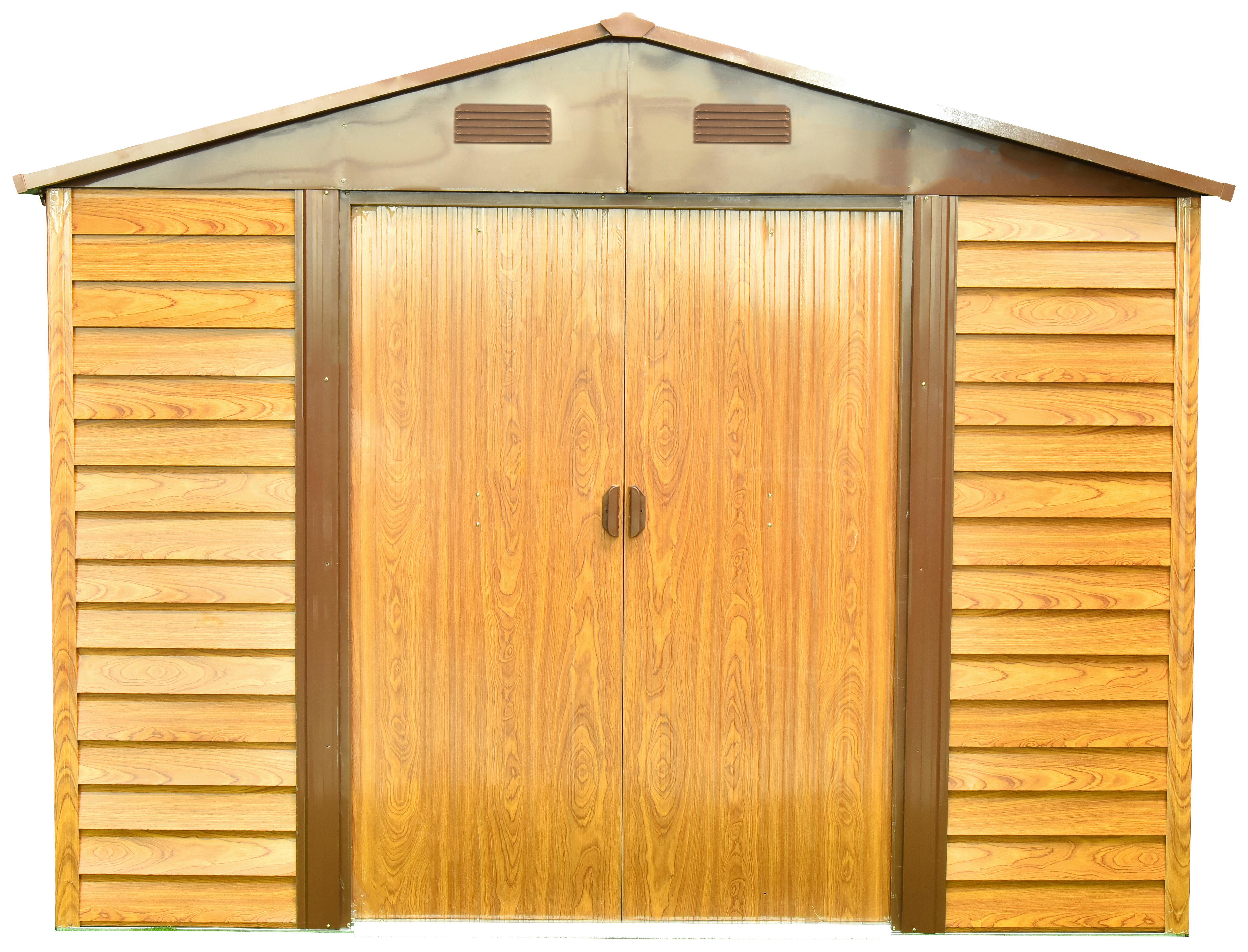 Gerätehaus Ohne Boden 278x215x323 - Hellbraun, Basics, Metall (278/215/323cm)