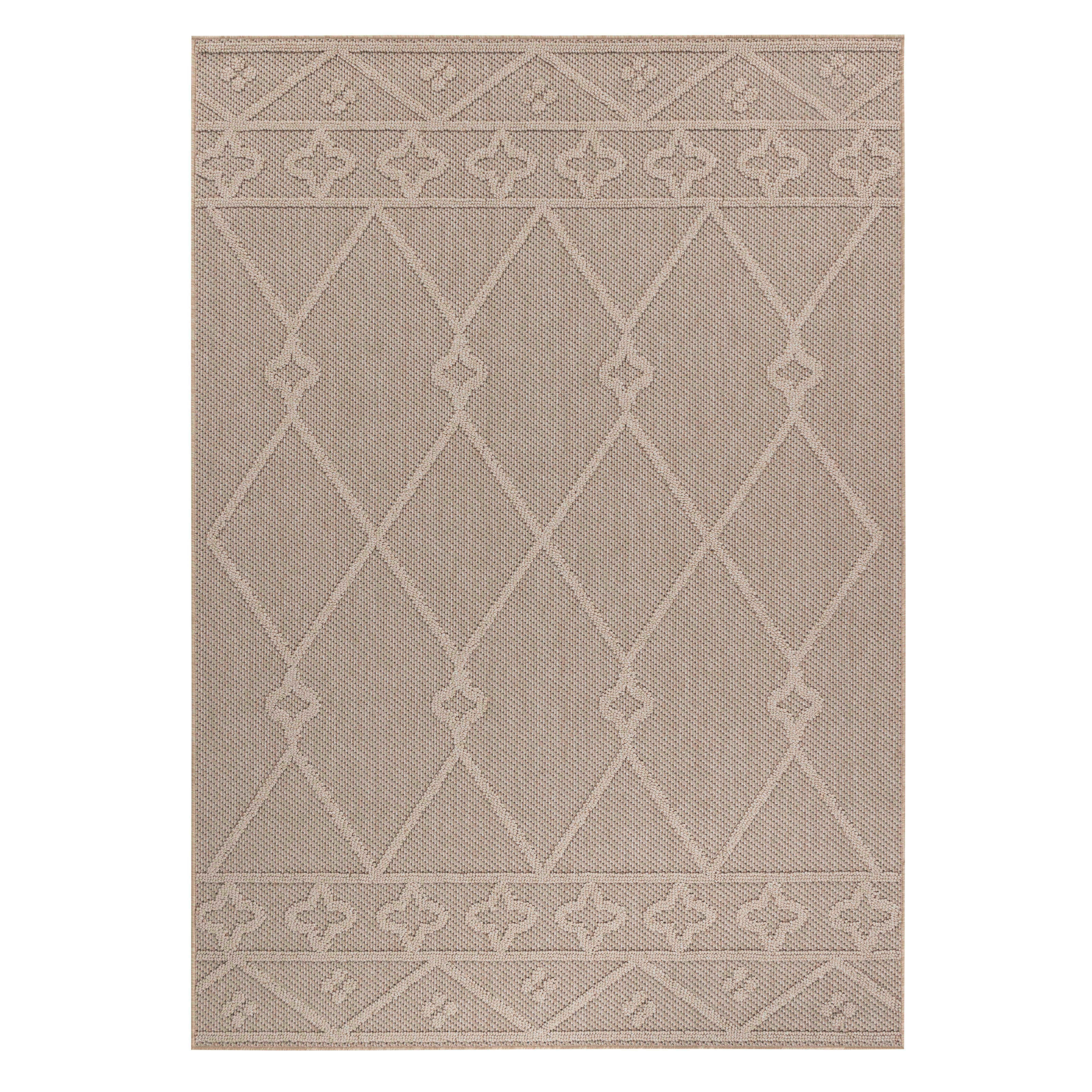 Outdoorteppich Patara - Beige, Design, Textil (80/150cm) - Novel