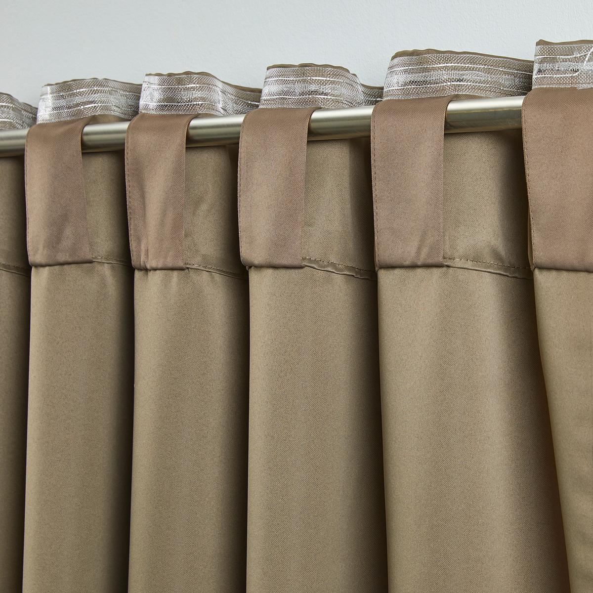Zatemňovací závěs Ricco, 2x140/245cm - hnědá, textil (140/245cm) - Modern Living