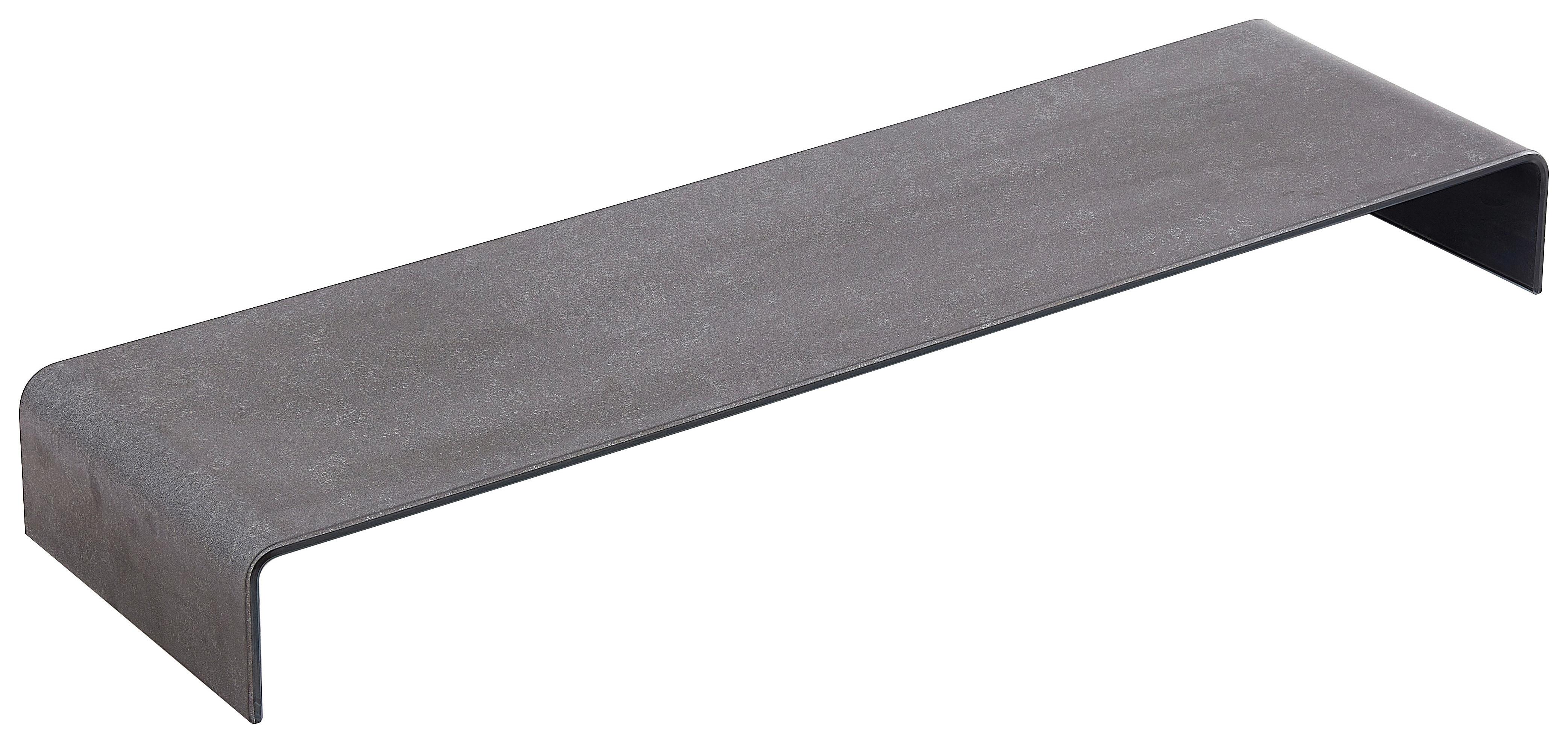 Tv Nadstavec Hagen 2 - sivá, Moderný, sklo (90/11/25cm)