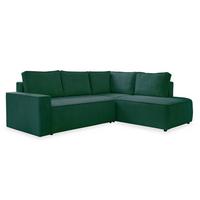 Ecksofa Brave Dave Dunkelgrün S: 247x194cm - Dunkelgrün/Schwarz, Design, Textil (247/194cm) - MID.YOU