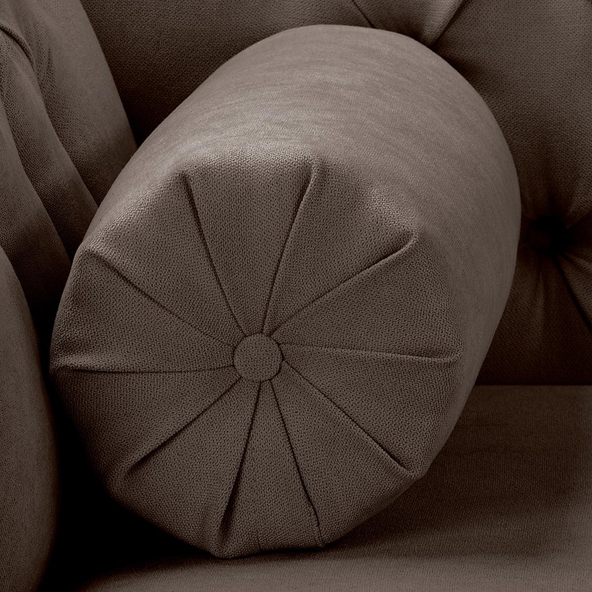 Récamiere Pako Graubraun B: 185cm - Graubraun/Braun, Design, Textil (185/93/75cm) - Livetastic