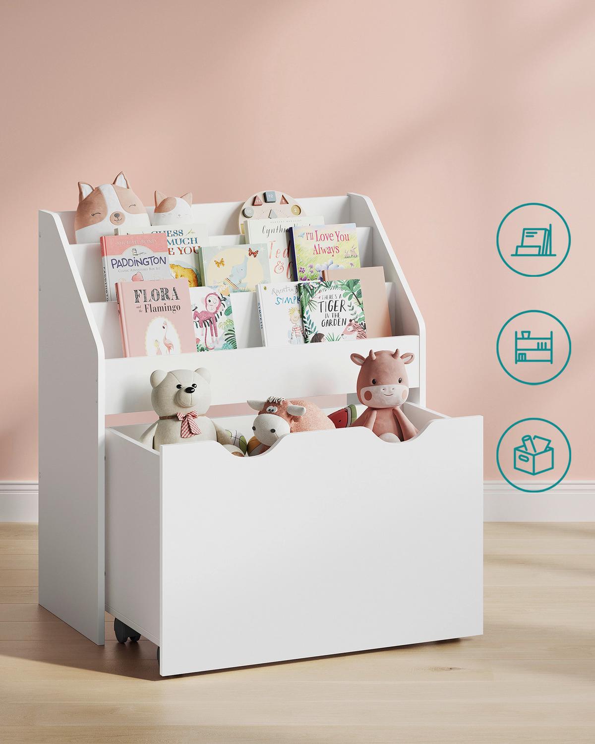 Kinderregal Toy Storage Shelf Weiß B: 62,5 cm - Weiß, MODERN, Holzwerkstoff (62,5/70/29,5cm) - MID.YOU