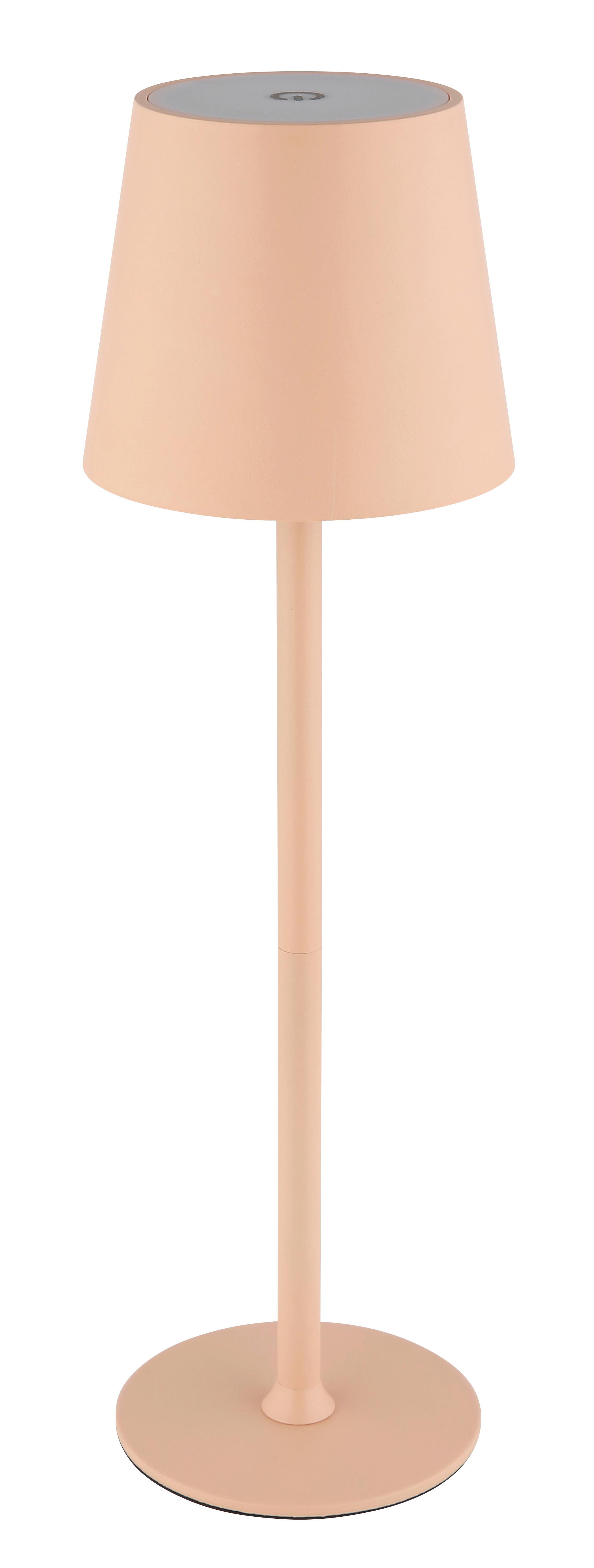 Akku-Tischleuchte 58438p 2 Höhen Montierbar - Rosa/Weiß, Trend, Kunststoff/Metall (10,6/36cm) - Globo