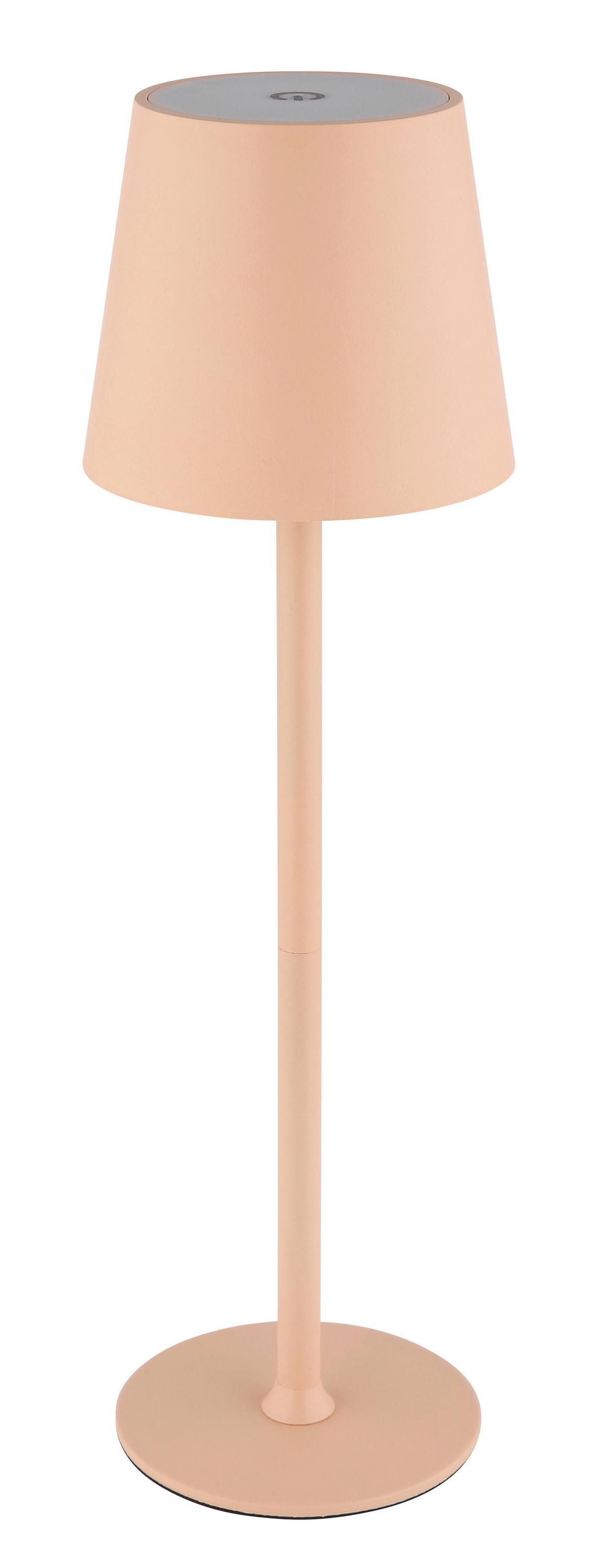 Akku-Tischleuchte 58438p 2 Höhen Montierbar - Rosa/Weiß, Trend, Kunststoff/Metall (10,6/36cm) - Globo