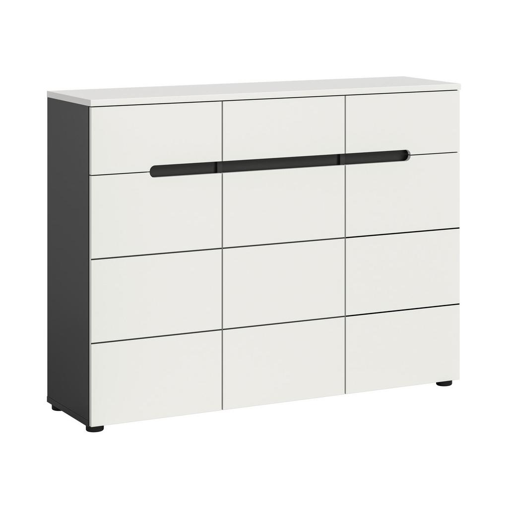 Schuhschrank Canu Grau/Weiß B: 120 cm